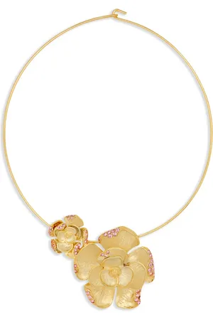 Oscar de la Renta Pav?? Rose pendant choker