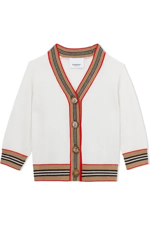 Burberry Icon Stripe-trim wool cardigan