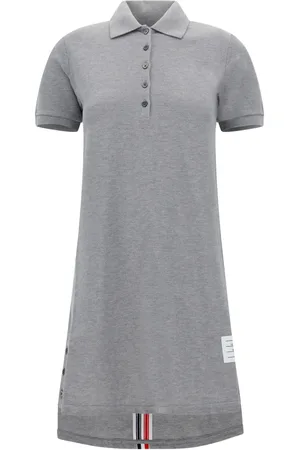 Thom Browne RWB-stripe midi polo dress