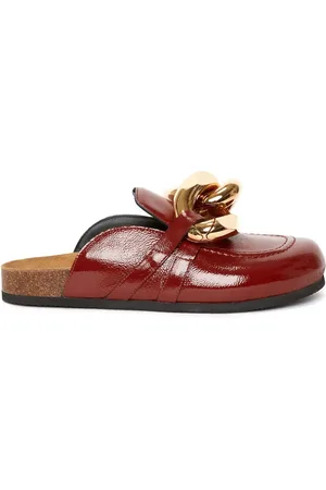J.W.Anderson Chain-detail leather loafer mules