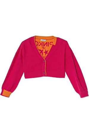 Pinko Intarsia knit-logo cardigan
