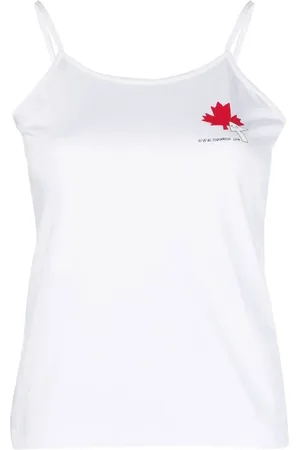 Dsquared2 Maple leaf logo-print vest top