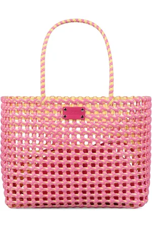Msgm Logo-patch interwoven tote bag