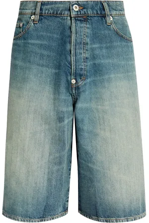 Kenzo Whiskering-effect denim shorts