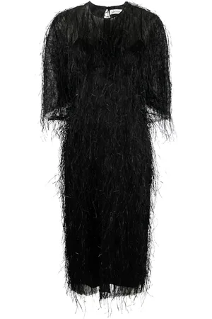 Lanvin Fringed midi dress