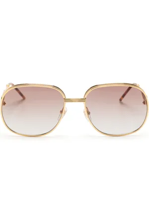 Casablanca Mesh-detail square-frame sunglasses
