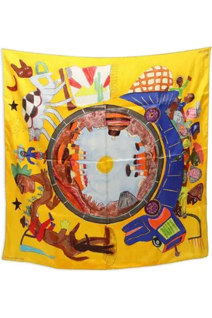 LOUIS VUITTON 2010s x William Wilson Le Voyage en Arizona scarf