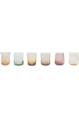 BITOSSI Textured glass tumblers (set of six)