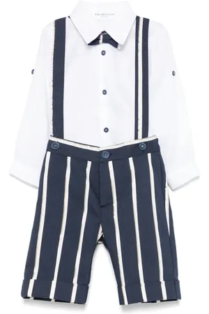 COLORICHIARI Striped shirt and trousers set
