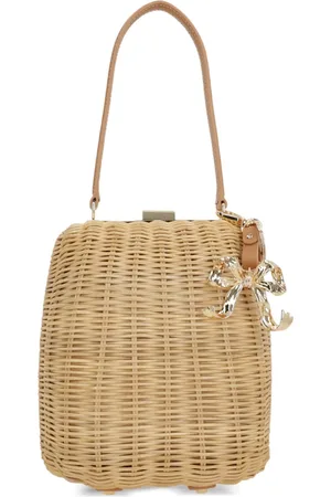 Self-Portrait Rattan shoulder bag