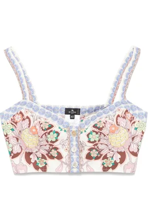 Etro Floral-print crop top