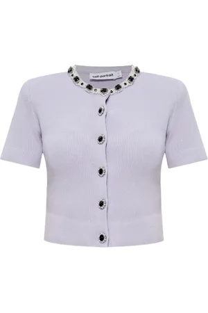 Self-Portrait Crystal-embellished cardigan