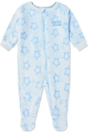 DKNY Logo-embroidered babygrow
