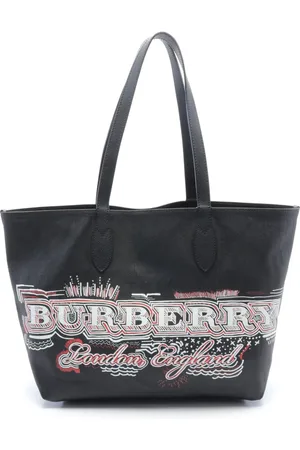 Burberry 2010s large check doodle tote bag