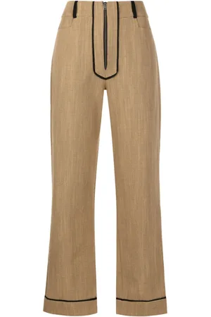 Isolda Susan fine-check cropped trousers