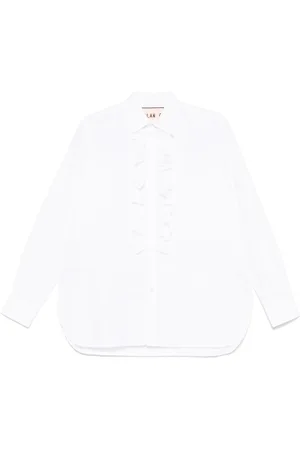 Plan C Ruffled poplin shirt