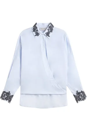 Ermanno Firenze Lace-embellished shirt