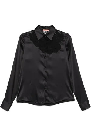 ERMANNO SCERVINO Lace-trim satin shirt