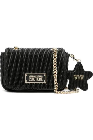 VERSACE Faux-leather quilted shoulder bag