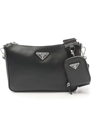 Prada 2010s triangle logo shoulder bag