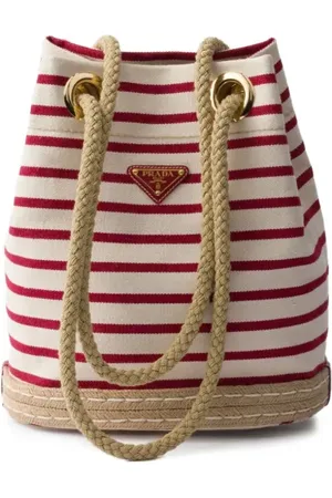 Prada Small striped bucket bag