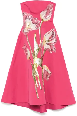 Amsale Sequin appliqué dress