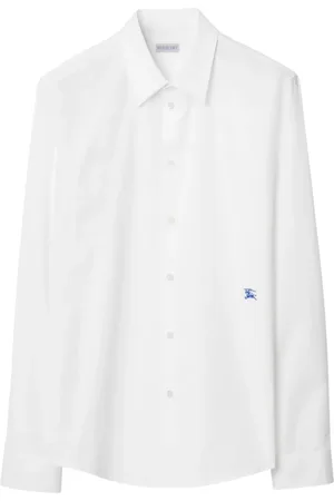 Burberry Logo-embroidered poplin shirt