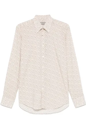 CANALI Leaf-print shirt