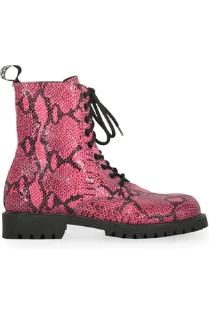 JEREMY SCOTT Python-print leather boots