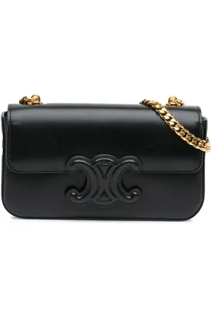 Céline 2017 Shiny Calfskin Triomphe Claude Chain shoulder bag