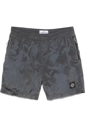 Stone Island Crinkle-finish swim shorts