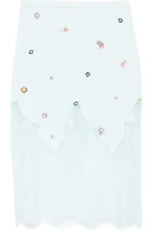Costarellos Crepe midi skirt