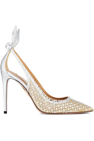Aquazzura 105mm Bow Tie Crystal pumps