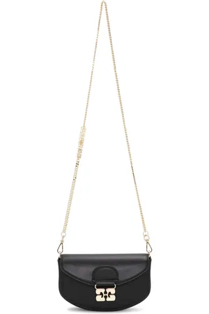 Ganni Butterfly-clasp crossbody bag