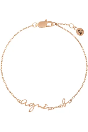 AGNÈS B. Logo-plaque gold-plated bracelet