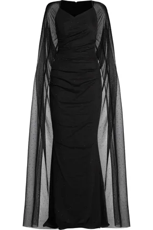 TALBOT RUNHOF Draped-design maxi dress