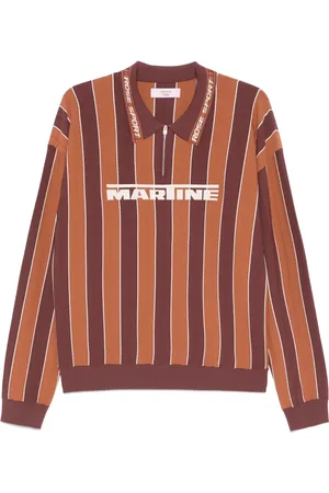 MARTINE ROSE Striped polo shirt