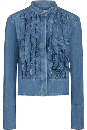 TWP Ruffle-detail denim jacket