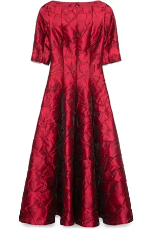 TALBOT RUNHOF Patterned-jacquard midi dress