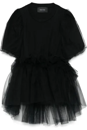 Simone Rocha Tulle overlay puff sleeve T-shirt