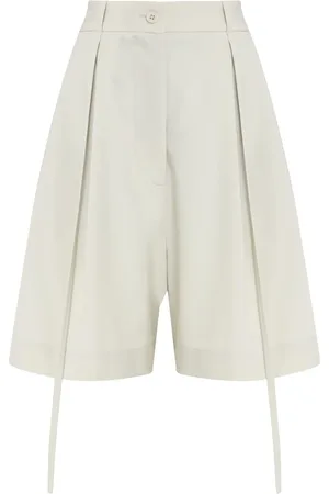 Gloria Coelho Pleated wide-leg shorts