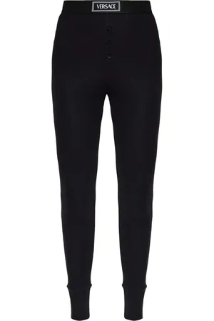 VERSACE Logo-patch leggings