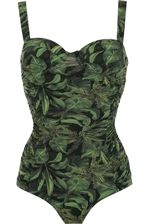 Isolda Coqueiral foliage-print swimsuit