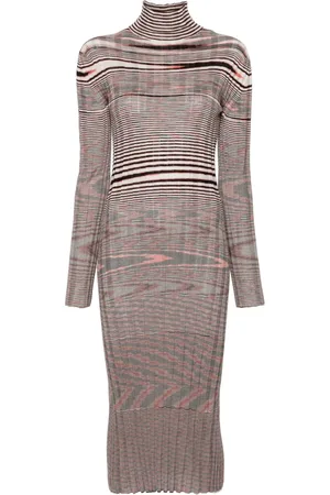 Missoni Striped ribbed midi dress