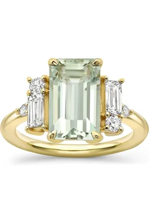 Dinny Hall 9K yellow Charli amethyst and diamond ring