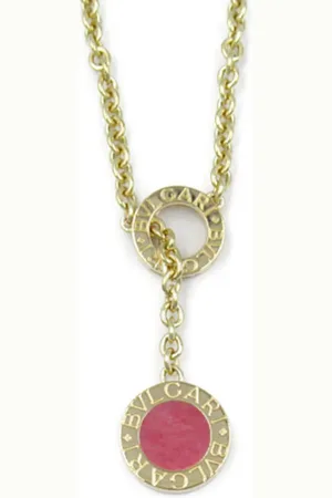 Bvlgari 2010s 18K yellow lapis lazuli necklace