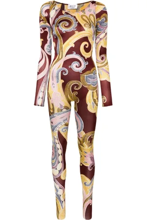 Wolford X ETRO paisley-print catsuit