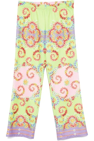 VERSACE Floral print trousers