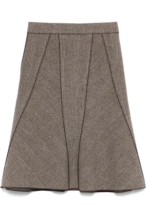 Prada 2000s mini-check midi skirt