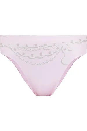 VERSACE Chain-print bikini bottoms